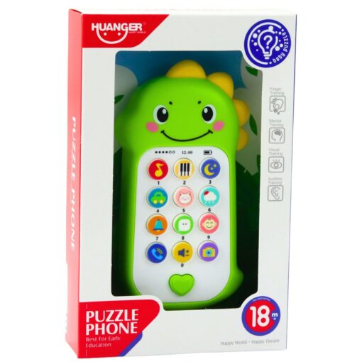 Dinozauro formos žaislinis telefonas