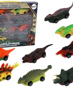 Dinozaurų automobiliai traukiami 8 vnt