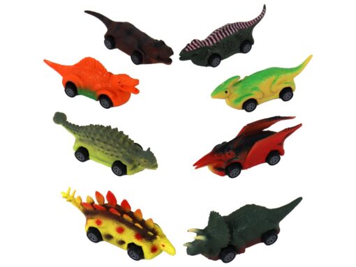 Dinozaurų automobiliai traukiami 8 vnt