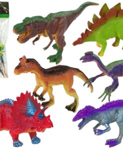 Dinozaurų figūrėlės spalvotos 6vnt
