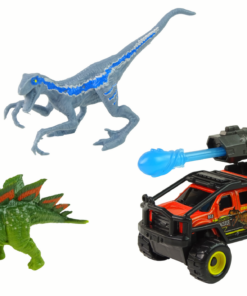 Dinozaurų rinkinys su raketų automobiliu