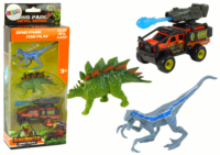 Dinozaurų rinkinys su raketų automobiliu