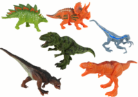 Dinozaurų rinkinys su sraigtasparniu ir automobiliais