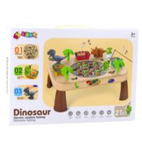 Dinozaurų žvejybos stalas su meškerėmis