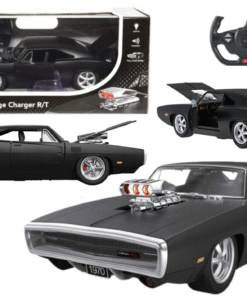 Dodge Charger R/T RC 1:16 juodas sportinis automobilis