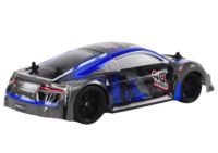 Drift automobilis guminiais ratais mėlynas