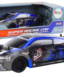 Drift automobilis guminiais ratais mėlynas