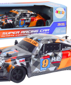 Drift automobilis guminiais ratais oranžinis