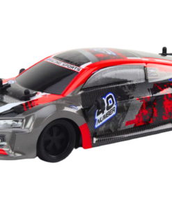 Drift automobilis guminiais ratais raudonas