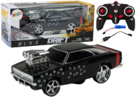 Drift automobilis valdomas pultu juodas