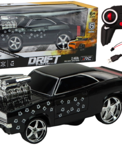 Drift automobilis valdomas pultu juodas
