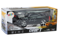 Drift automobilis valdomas pultu juodas