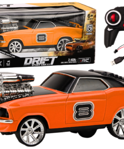 Drift automobilis valdomas pultu oranžinis