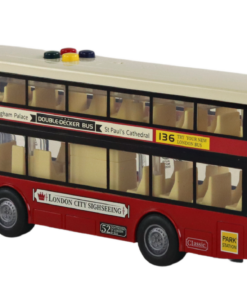Dviaukštis miesto autobusas raudonas 1:16