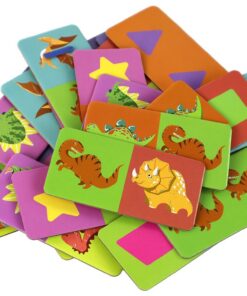 Dvipusis domino dinozaurai dėlionė 28 elementai