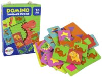 Dvipusis domino dinozaurai dėlionė 28 elementai