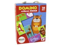 Dvipusis domino gyvūnai dėlionė 28 elementai