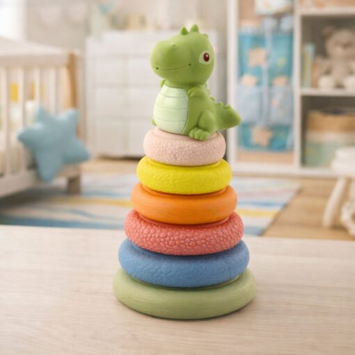 ECO sensorinė piramidė iš minkštos gumos – dinozauro tema