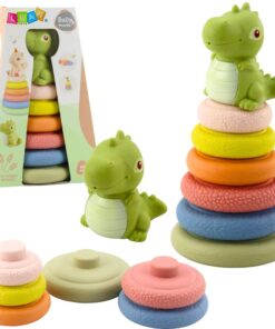 ECO sensorinė piramidė iš minkštos gumos – dinozauro tema