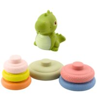 ECO sensorinė piramidė iš minkštos gumos – dinozauro tema