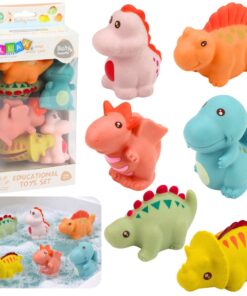 Edukaciniai dinozaurų maudynių žaislai – 6 vnt.