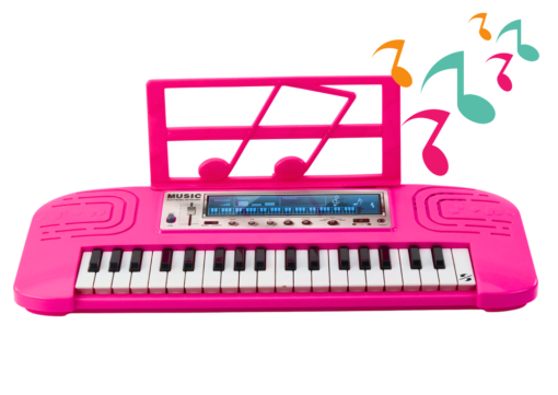 Elektrinis pianinas vaikams rožinis