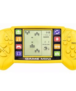 Elektroninis Tetris žaidimas – nešiojama LCD konsolė geltona