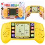 Elektroninis Tetris žaidimas – nešiojama LCD konsolė geltona