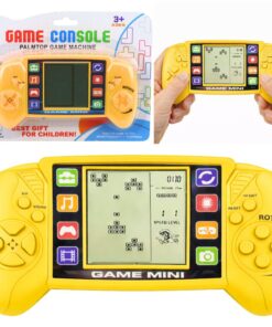 Elektroninis Tetris žaidimas – nešiojama LCD konsolė geltona