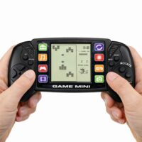 Elektroninis Tetris žaidimas – nešiojama LCD konsolė juoda