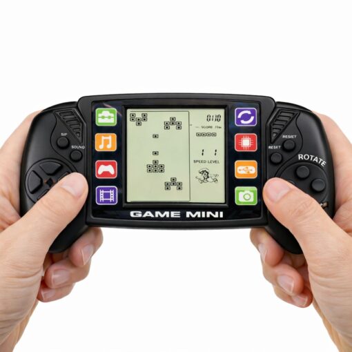 Elektroninis Tetris žaidimas – nešiojama LCD konsolė juoda