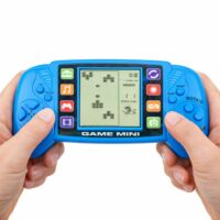 Elektroninis Tetris žaidimas – nešiojama LCD konsolė mėlyna