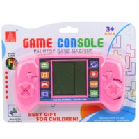 Elektroninis Tetris žaidimas – nešiojama LCD konsolė rožinė