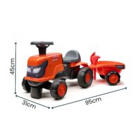 FALK Kubota j&auml;relk&auml;idav traktor haagisega