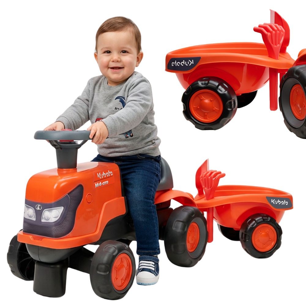 FALK Kubota j&auml;relk&auml;idav traktor haagisega