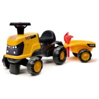 FALK važiuojamas JCB „Fastrac“ traktorius su priekaba