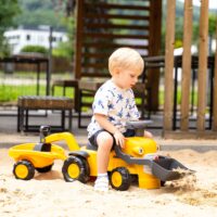 FALK važiuojamas „Komatsu“ traktorius su ekskavatoriumi