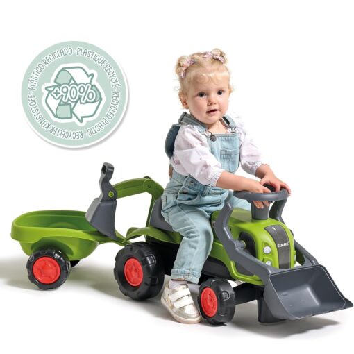 FALK „Baby Claas“ važiuojamas traktorius su ekskavatoriumi