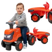 FALK „Kubota“ važiuojamas traktorius su priekaba