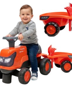 FALK „Kubota“ važiuojamas traktorius su priekaba