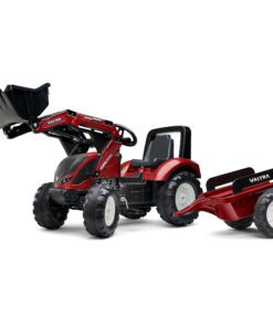 FALK „Valtra S4“ pedalinis traktorius su kaušu ir priekaba