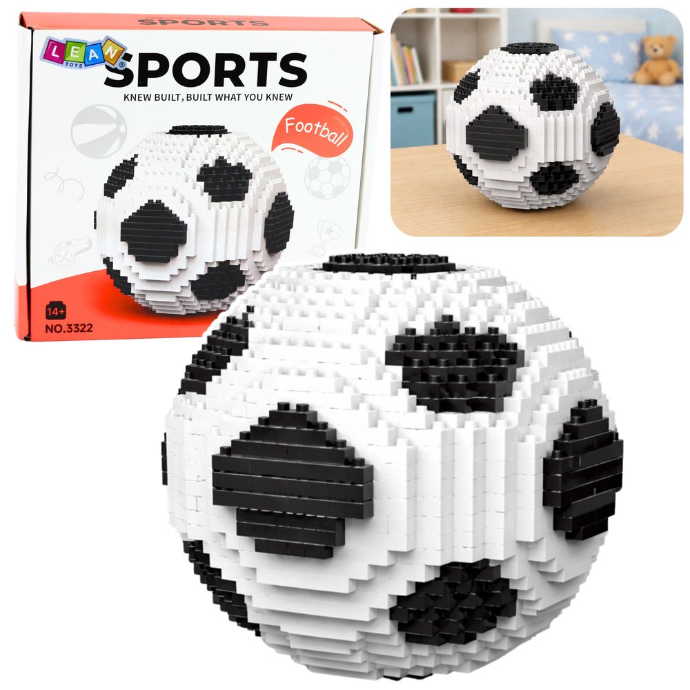 Futbolo kamuolio 3D konstruktorius – 864 detalių modelis Futbolo kamuolio 3D konstruktorius – 864 detalių modelis