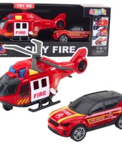 Gaisrinis sraigtasparnis ir automobilis 34 cm