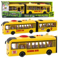 Geltonas šarnyrinis mokyklinis autobusas 1:16