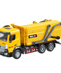 HUINA 1:50 metalinis geltonas šiukšliavežis