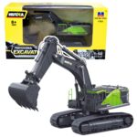 HUINA 1:50 metalinis žalias ekskavatorius