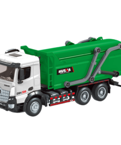 HUINA 1:50 metalinis žalias šiukšliavežis