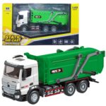 HUINA 1:50 metalinis žalias šiukšliavežis
