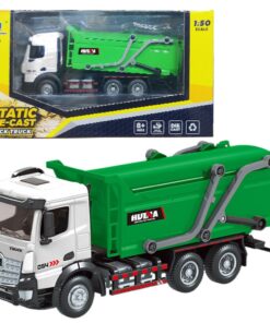 HUINA 1:50 metalinis žalias šiukšliavežis