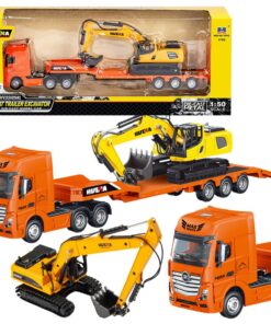 HUINA 1:50 sunkvežimis su ekskavatoriumi